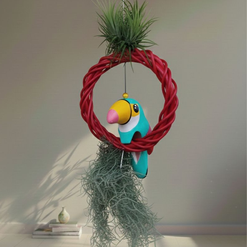 AirPlant with spanish moss (Tillandsia)