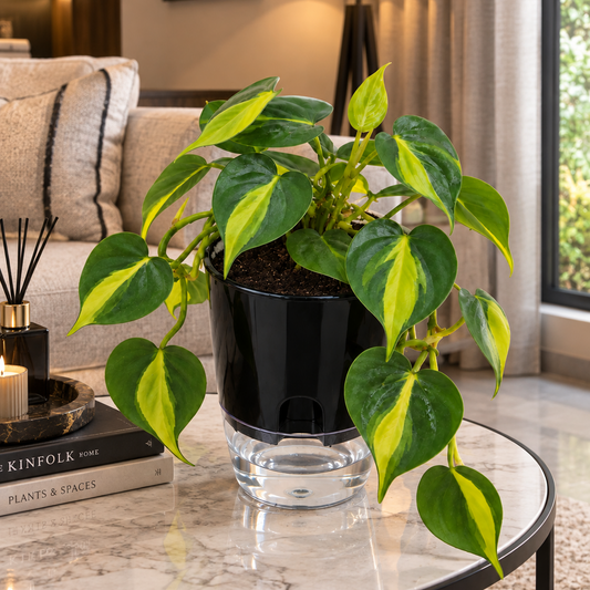 Philodendron Brasil in self watering